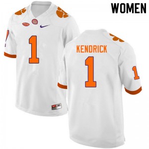Women Derion Kendrick White Clemson University College Football #1 Jersey 898377-411