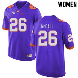 Women Jack McCall Purple Clemson College Football #26 Jersey 115739-127