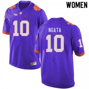 Women Joseph Ngata Purple Clemson Tigers College Football #10 Jersey 430264-490
