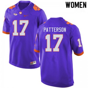 Women Kane Patterson Purple Clemson National Championship College Football #17 Jersey 872686-370