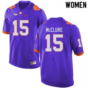 Women Patrick McClure Purple CFP Champs College Football #15 Jersey 329299-716