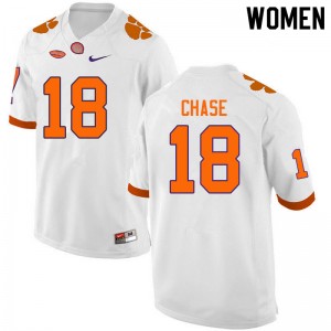 Women T.J. Chase White CFP Champs College Football #18 Jersey 829522-965