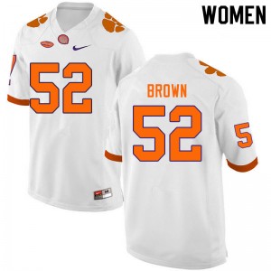 Women Tyler Brown White CFP Champs College Football #52 Jersey 430123-194
