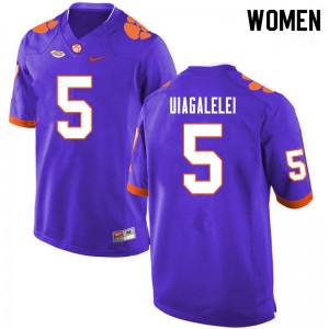 Women D.J. Uiagalelei Purple Clemson College Football #5 Jersey 520015-117