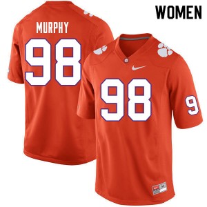 Women Myles Murphy Orange Clemson College Football #98 Jersey 708737-921