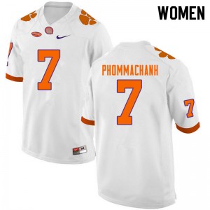 Women Taisun Phommachanh White Clemson College Football #7 Jersey 975508-250