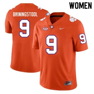 Women Jake Briningstool Orange Clemson University College Football #9 Jersey 113149-168