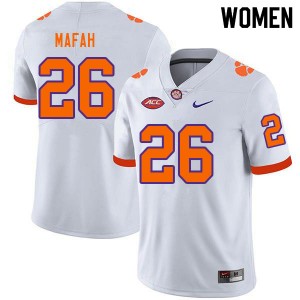 Women Phil Mafah White Clemson University College Football #26 Jersey 740958-599