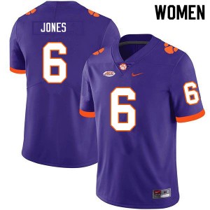 Women Sheridan Jones Purple Clemson College Football #6 Jersey 271096-674