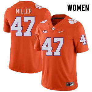 Women Boston Miller Orange Clemson National Championship College Football #47 Jersey 896839-675
