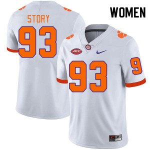 Women Caden Story White CFP Champs College Football #93 Jersey 840950-136