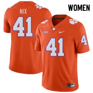 Women Caleb Nix Orange CFP Champs College Football #41 Jersey 375775-884