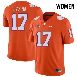 Women Christopher Vizzina Orange CFP Champs College Football #17 Jersey 696747-996