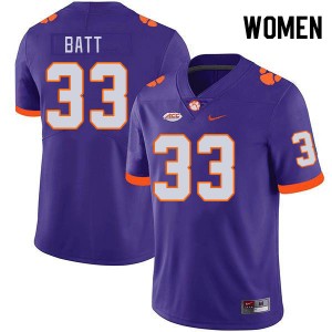 Women Griffin Batt Purple CFP Champs College Football #33 Jersey 223019-185