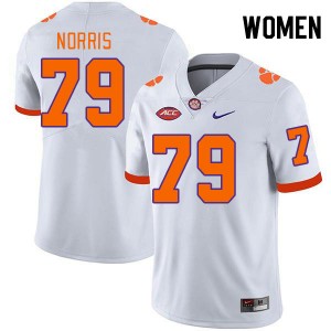 Women Jake Norris White Clemson National Championship College Football #79 Jersey 538247-848
