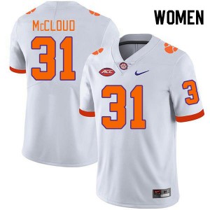 Women Kobe McCloud White CFP Champs College Football #31 Jersey 144877-651
