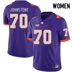 Women Mason Johnstone Purple Clemson Tigers College Football #70 Jersey 232620-564