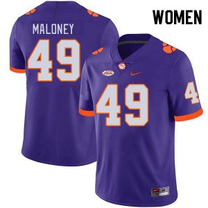 Women Matthew Maloney Purple Clemson College Football #49 Jersey 677006-317