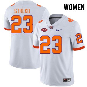Women Peyton Streko White Clemson National Championship College Football #23 Jersey 567165-260