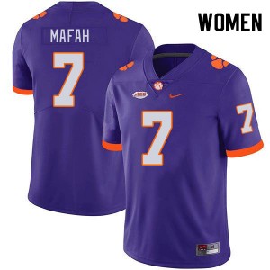 Women Phil Mafah Purple Clemson College Football #7 Jersey 943982-668