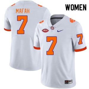 Women Phil Mafah White Clemson College Football #7 Jersey 769025-398