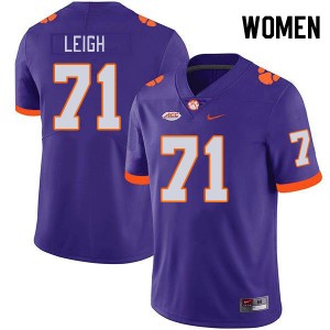 Women Tristan Leigh Purple Clemson University College Football #71 Jersey 542071-965
