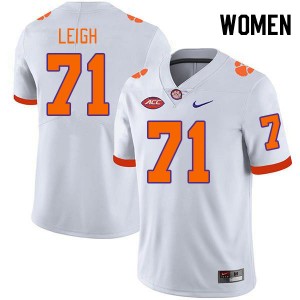 Women Tristan Leigh White Clemson National Championship College Football #71 Jersey 917656-130