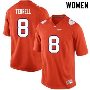 Women A.J. Terrell Orange Clemson Tigers College Football #8 Jersey 361961-773