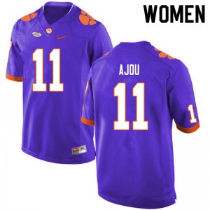 Women Ajou Ajou Purple Clemson College Football #11 Jersey 668188-859