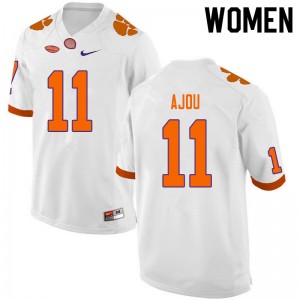 Women Ajou Ajou White Clemson National Championship College Football #11 Jersey 186035-833