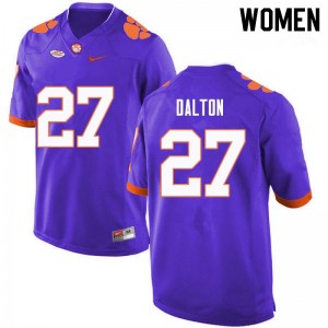 Women Alex Dalton Purple Clemson National Championship College Football #27 Jersey 918324-611