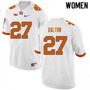 Women Alex Dalton White Clemson National Championship College Football #27 Jersey 393228-663