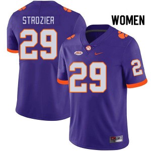 Women Branden Strozier Purple Clemson University College Football #29 Jersey 917954-795