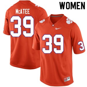 Women Bubba McAtee Orange CFP Champs College Football #39 Jersey 842472-476