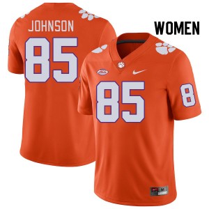Women Charlie Johnson Orange Clemson College Football #85 Jersey 294305-124
