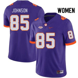 Women Charlie Johnson Purple Clemson College Football #85 Jersey 249878-800
