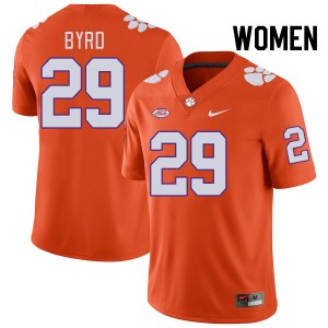 Women Chase Byrd Orange Clemson Tigers College Football #29 Jersey 823845-884