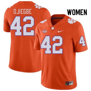 Women David Ojiegbe Orange Clemson College Football #42 Jersey 340273-266
