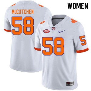 Women Evan McCutchen White CFP Champs College Football #58 Jersey 345898-257