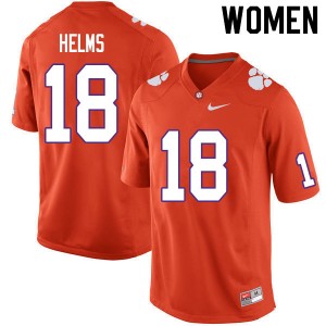 Women Hunter Helms Orange CFP Champs College Football #18 Jersey 960070-506