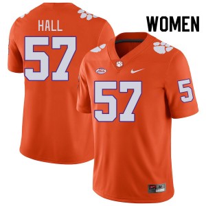 Women Jackson Hall Orange Clemson College Football #57 Jersey 959481-897