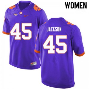Women Josh Jackson Purple Clemson College Football #45 Jersey 334408-716