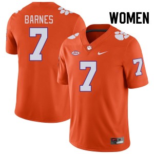 Women Khalil Barnes Orange Clemson University College Football #7 Jersey 149166-171