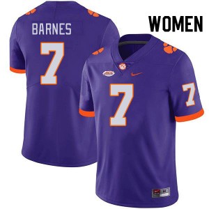 Women Khalil Barnes Purple Clemson College Football #7 Jersey 563258-804