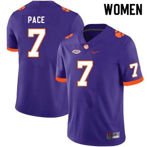 Women Kobe Pace Purple CFP Champs College Football #7 Jersey 498721-479