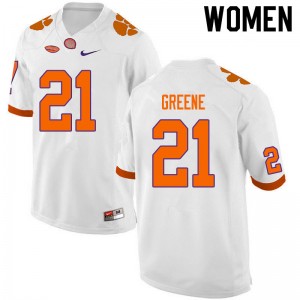 Women Malcolm Greene White Clemson University College Football #21 Jersey 695049-660
