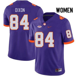 Women Markus Dixon Purple Clemson University College Football #84 Jersey 660095-753