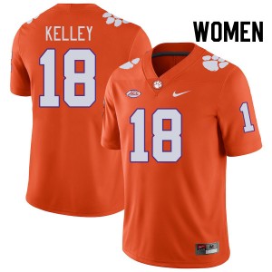 Women Misun Kelley Orange Clemson National Championship College Football #18 Jersey 541338-242