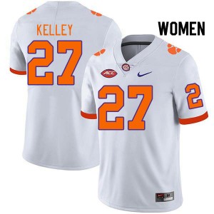 Women Misun Kelley White Clemson College Football #27 Jersey 318530-510