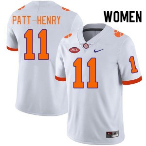 Women Olsen Patt-Henry White Clemson Tigers College Football #11 Jersey 749854-785